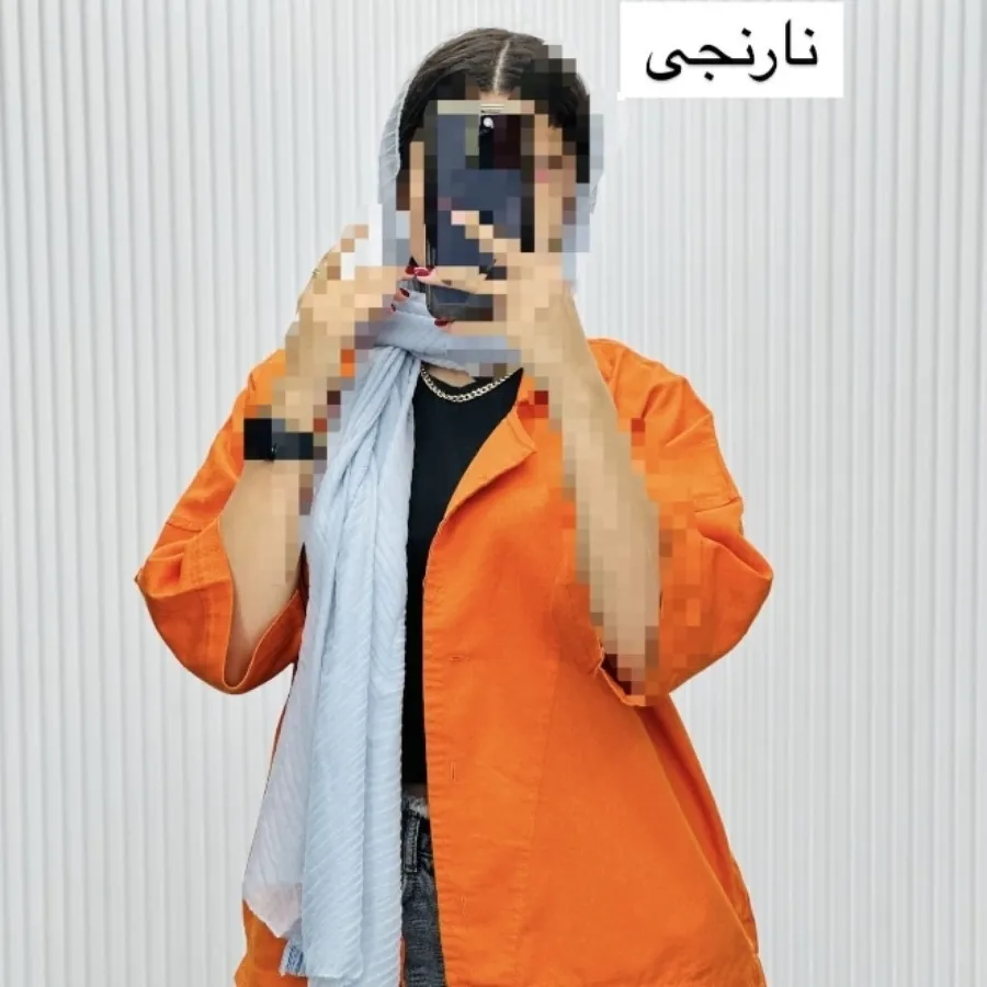 مانتو کتان یقه شکاری