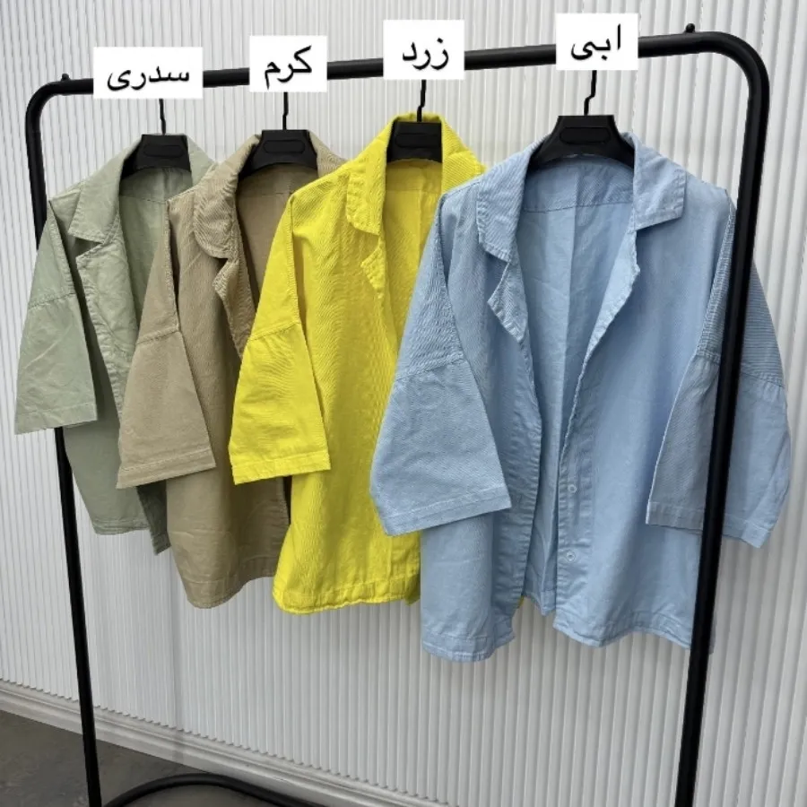 مانتو کتان یقه شکاری