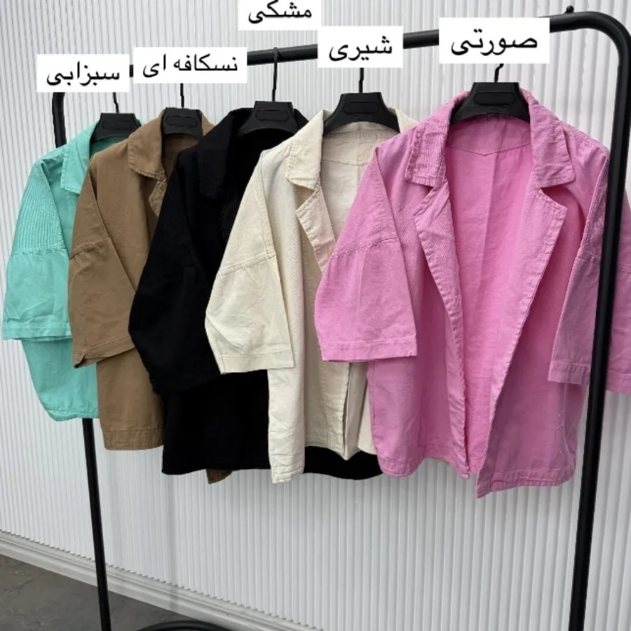 مانتو کتان یقه شکاری