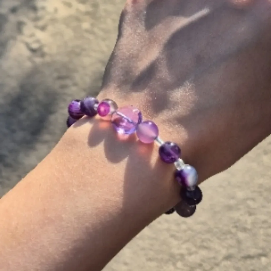 دستبند آمیتیست و عقیق