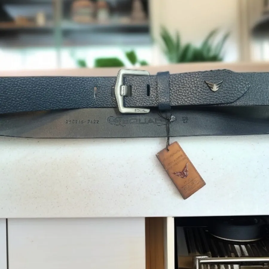 کمربند چرم ترک سرمه ای