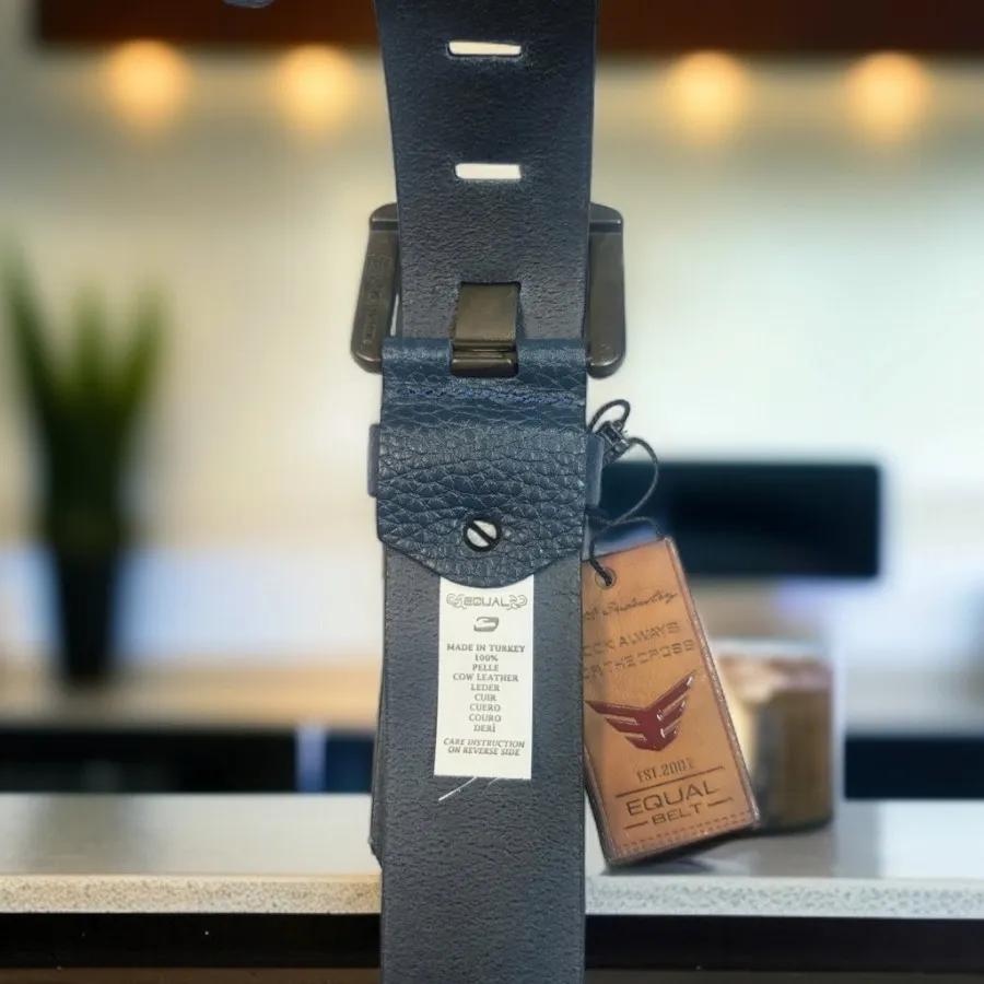 کمربند چرم ترک سرمه ای