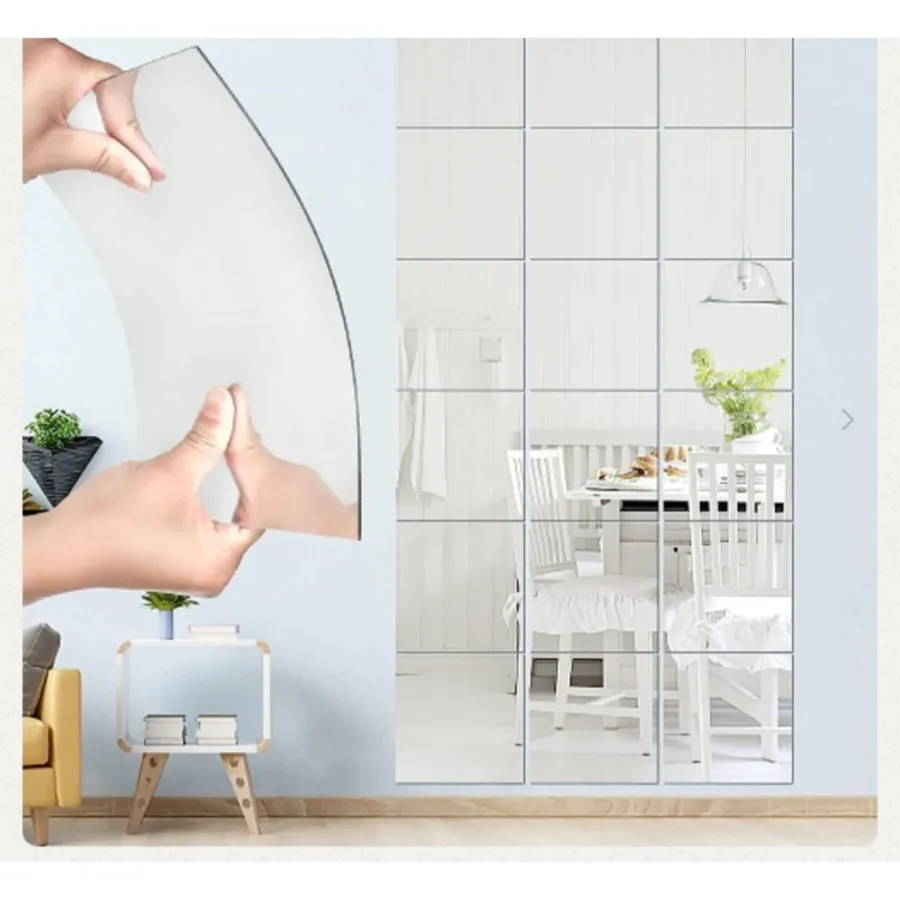 آینه نشکن چسبی مربع