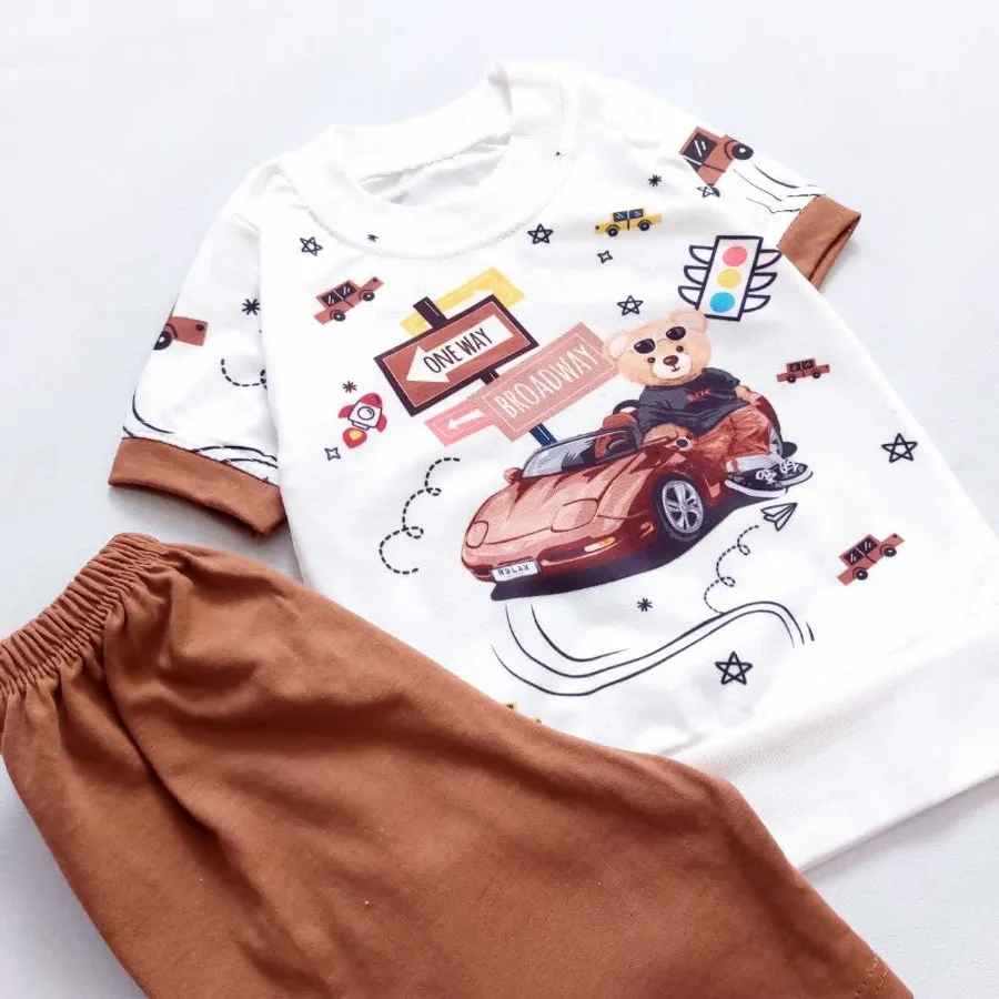 تیشرت شورت نقلی تدی و ماش