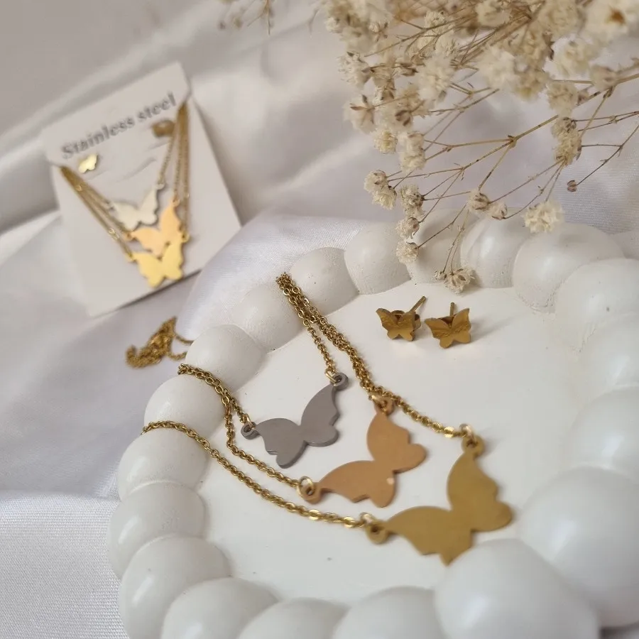 نیم ست پروانه پینترستی