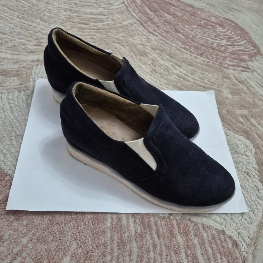 کفش لژدار جیر سرمه ای