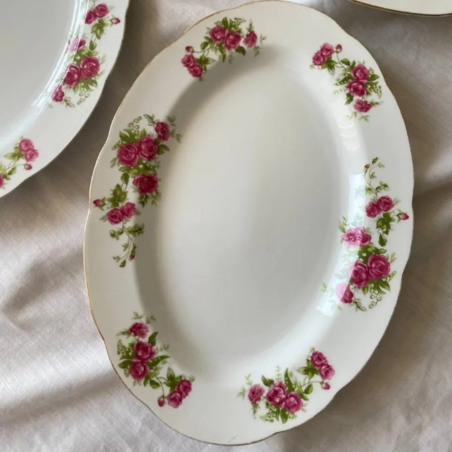 سه عدد دیس گلسرخی ژاپنی