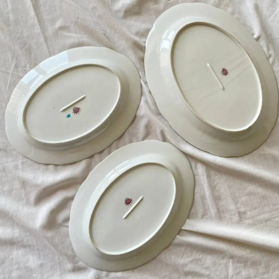 سه عدد دیس گلسرخی ژاپنی