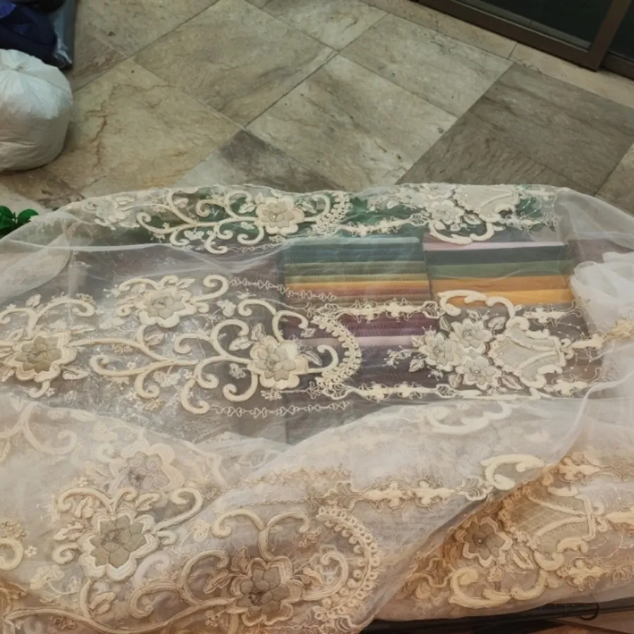 پرده تور قابی فلت