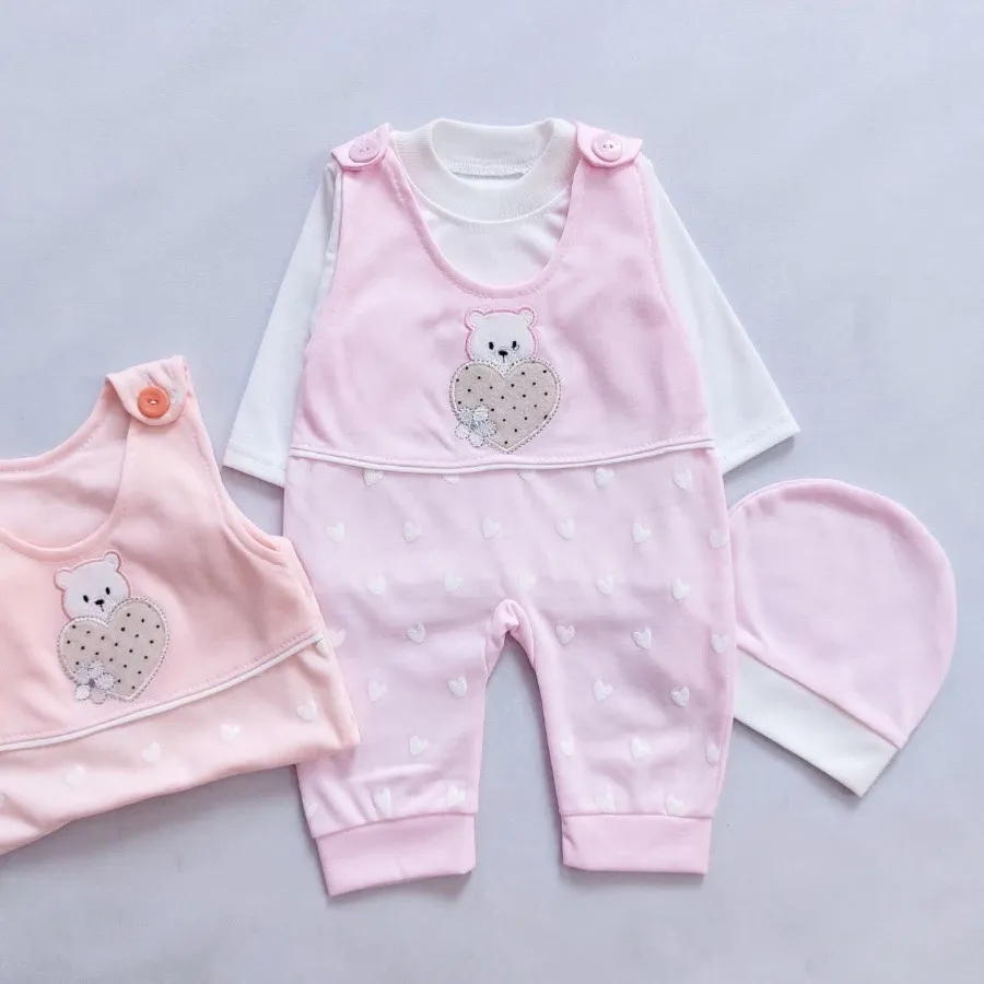 سه تیکه پیشبندی خرس و قلب