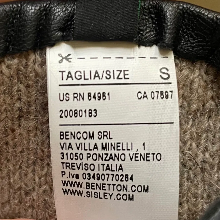 دستکش چرمی بنتون Benetton