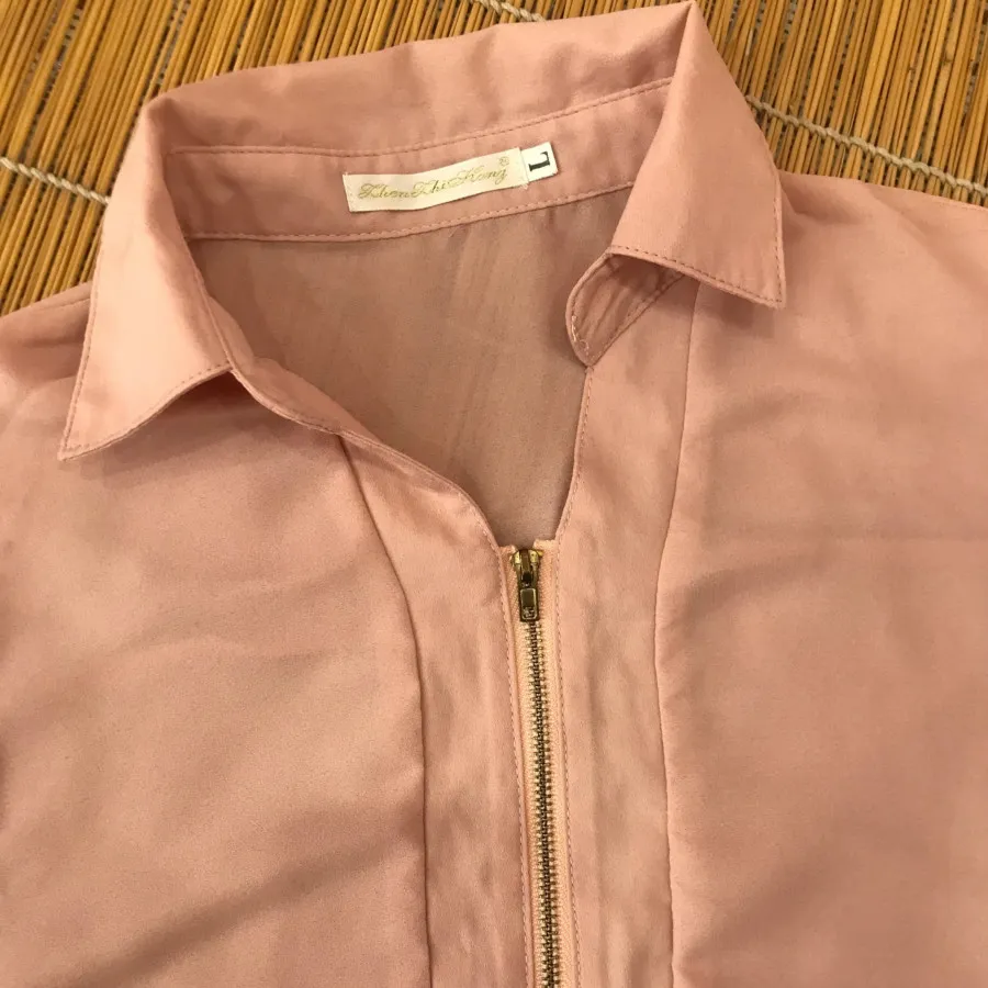 شومیز حریر گلبهی