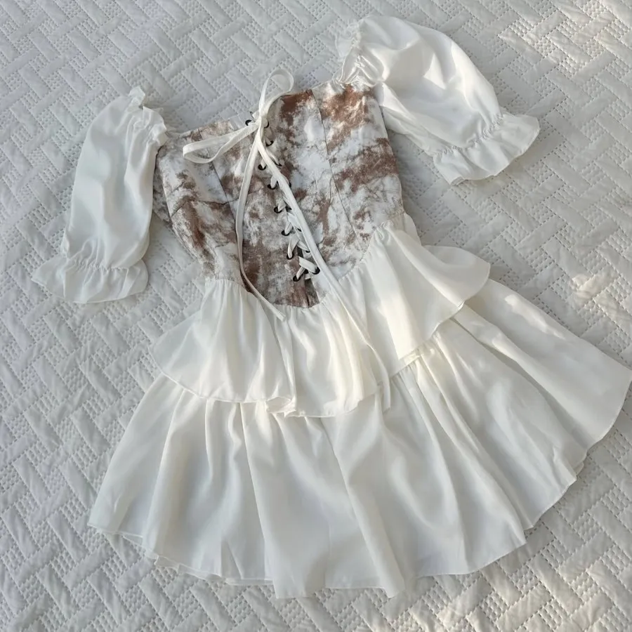 پیراهن وینتیج سفید