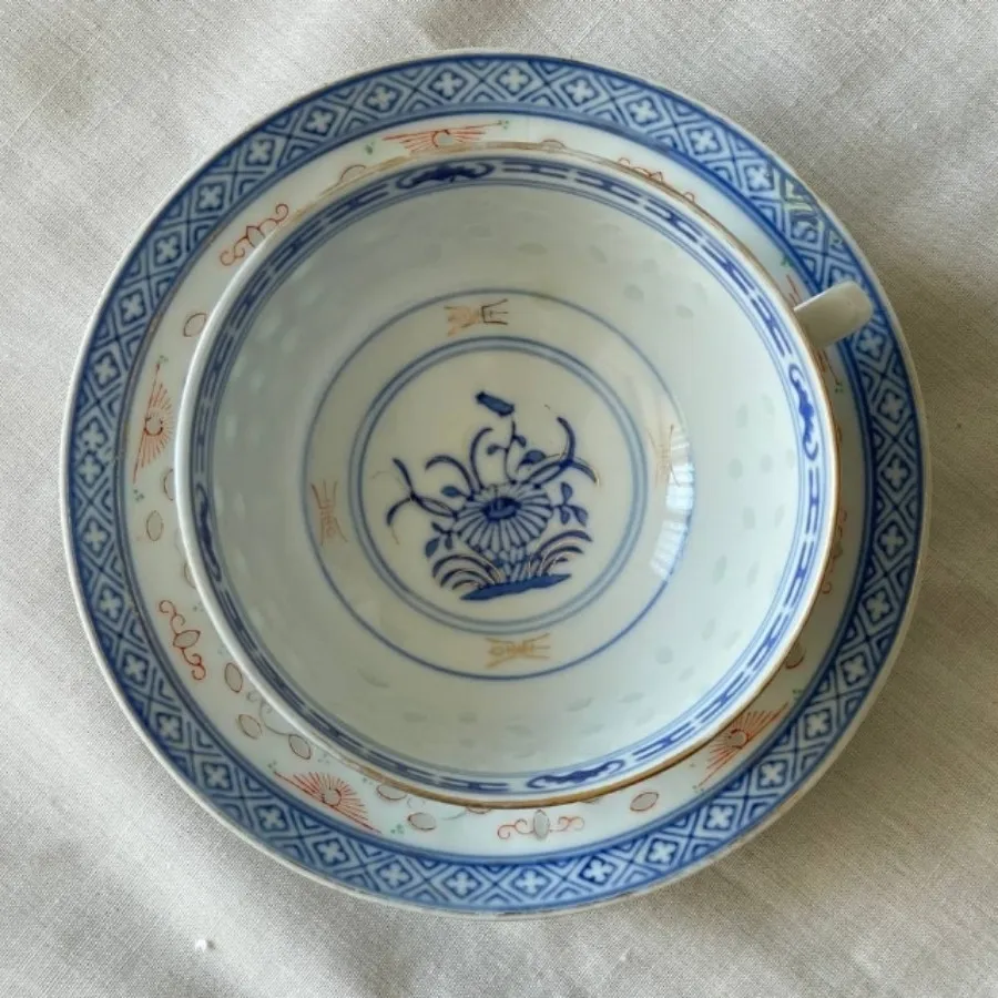 فنجان و نعلبکی دون برنجی