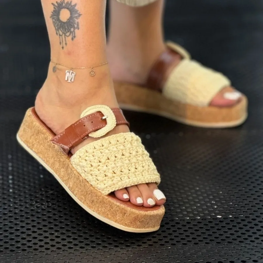 صندل دست بافت قیطونی