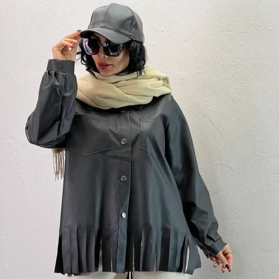 مانتو شومیزیک چرم