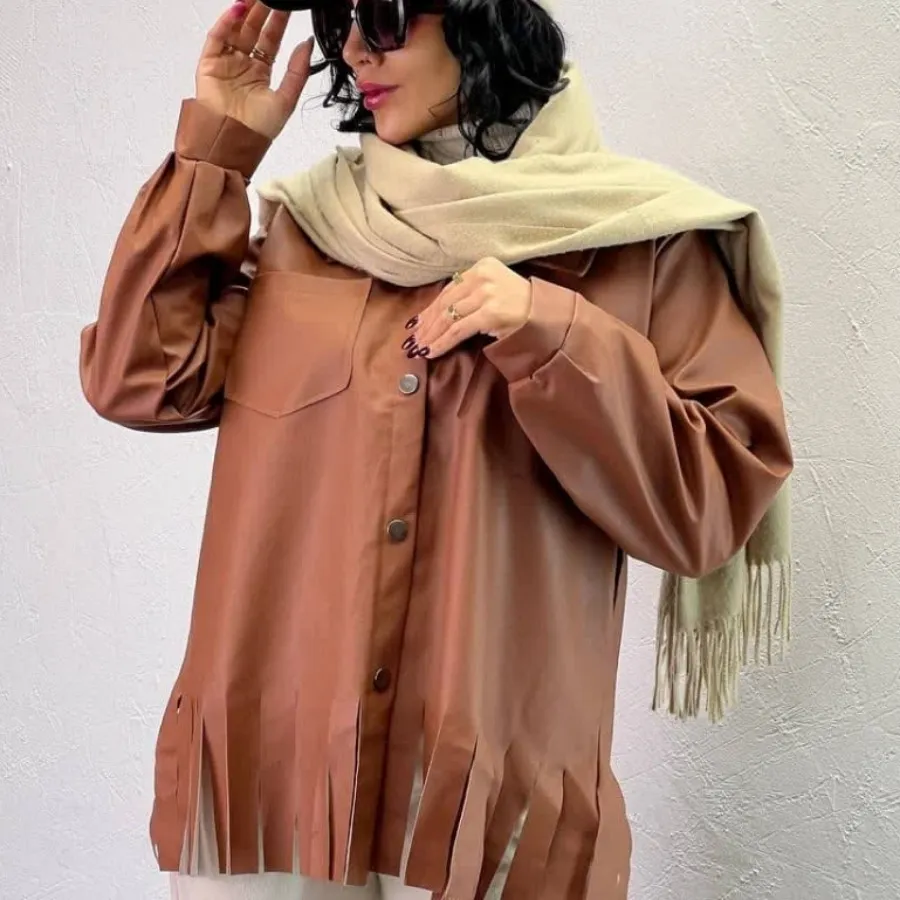 مانتو شومیزیک چرم