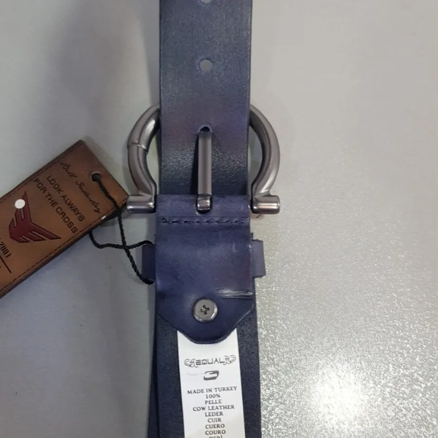 کمربند چرم ترک سرمه ای