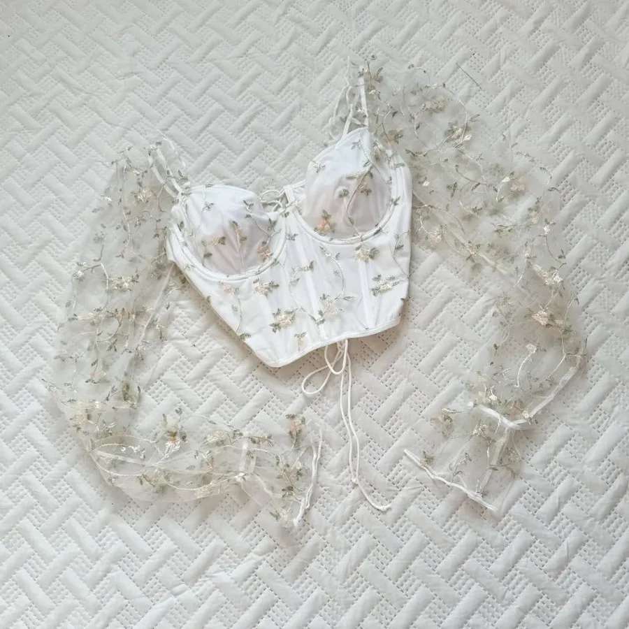 نیم تنه مجلسی عروسکی سفید