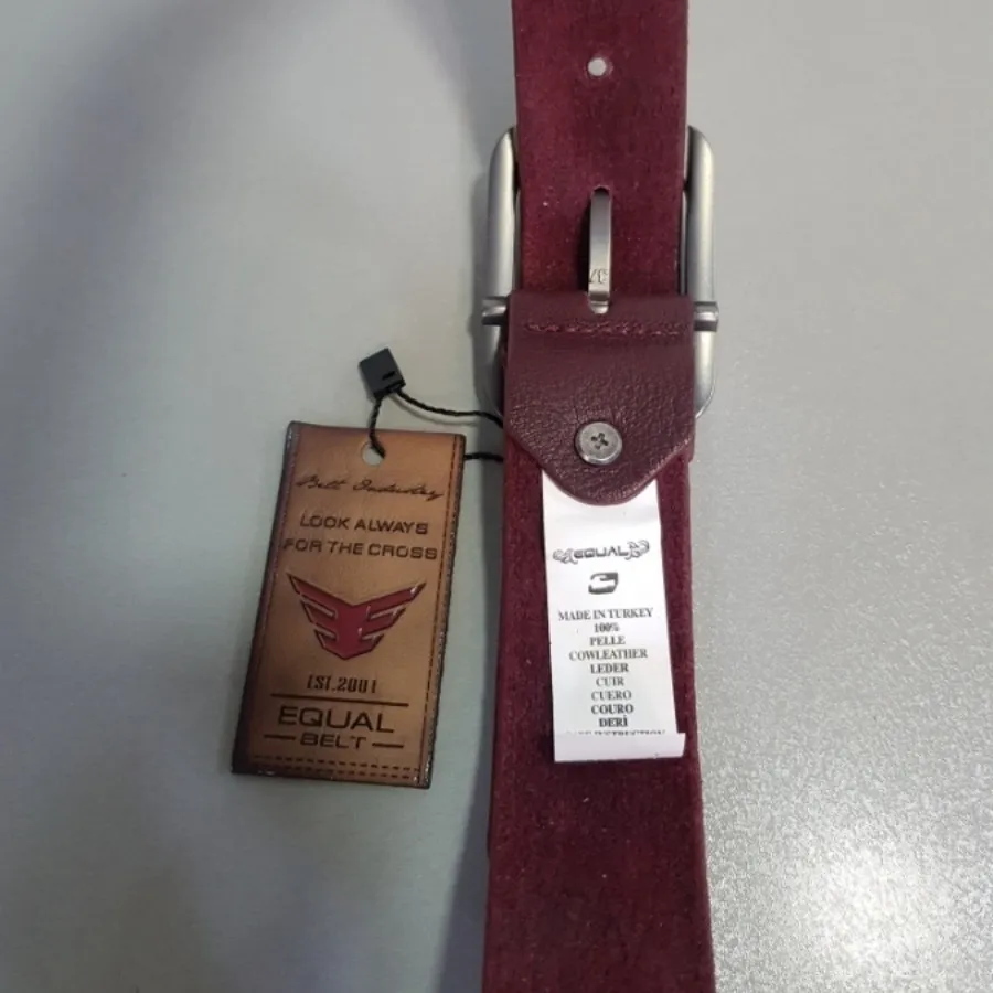 کمربند چرم ترک زرشکی