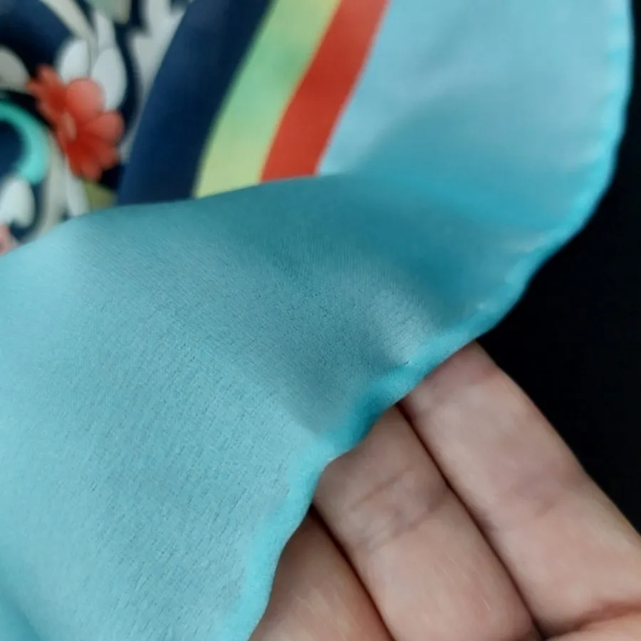 روسری سیلک دور دست دوز