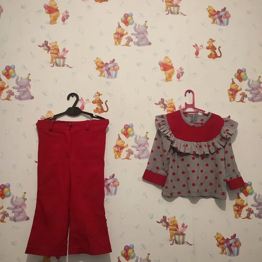 ست شومیز شلوار با تل