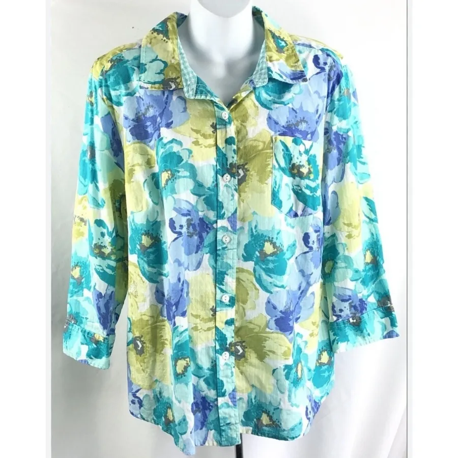 شومیز نخی آبرنگی اروپایی