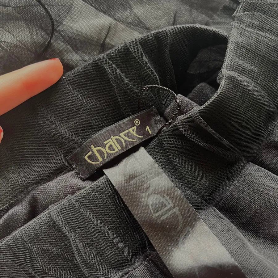 دامن توری بلند مجلسی مشکی