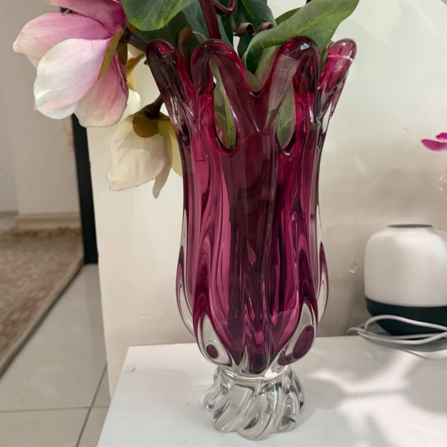 گلدان و ظرف کریستال بنفش