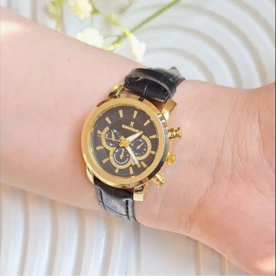 ساعت بند چرمی طرح سه موتو