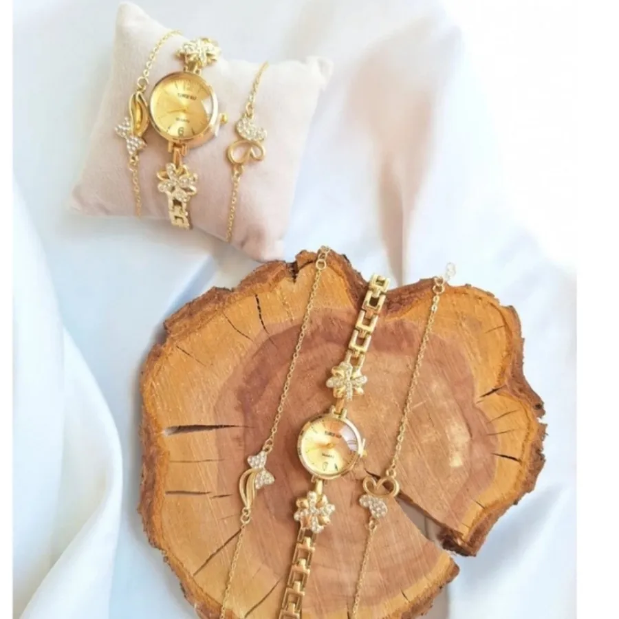 ست ساعت دستبندی گل