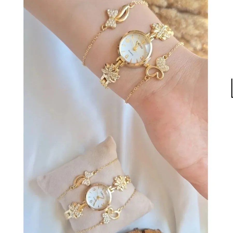 ست ساعت دستبندی گل