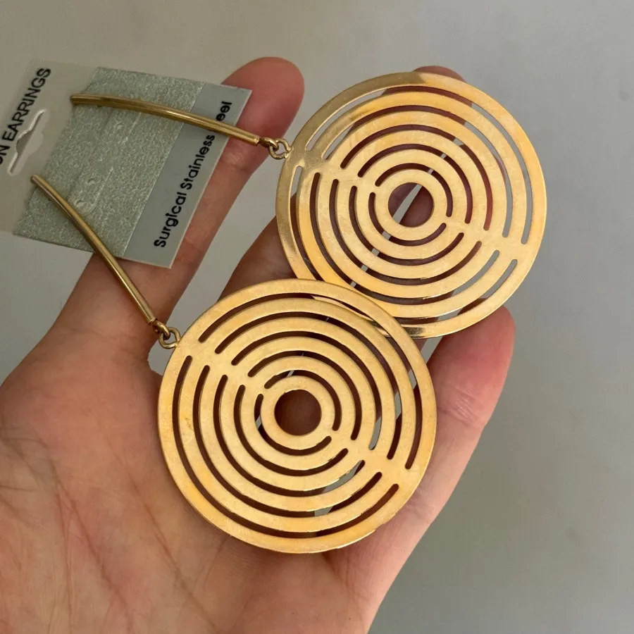 گوشواره استیل رنگ ثابت