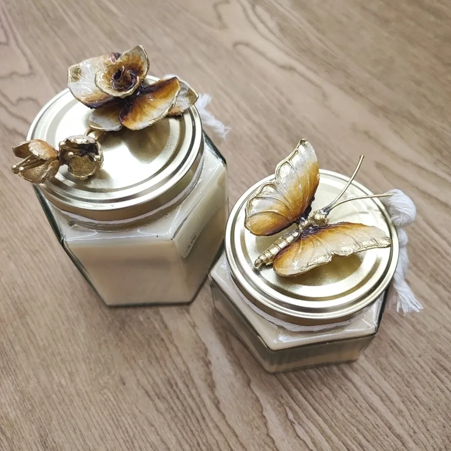 شمع برنجی و میناکاری