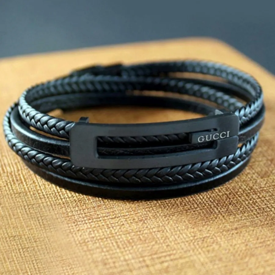 دستبند چرم طرح Gucci