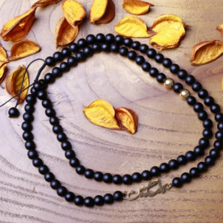 گردنبند سنگی پلاک یاحسین