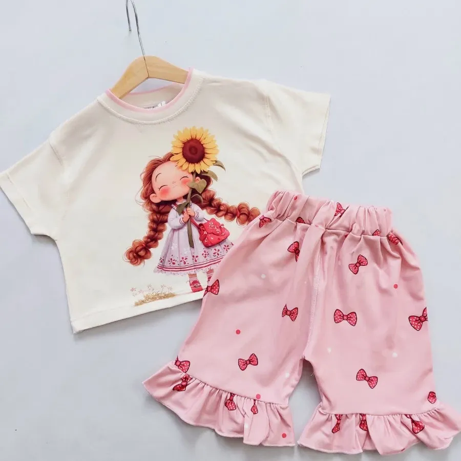 کراپ شلوارک چاپ دختر ?