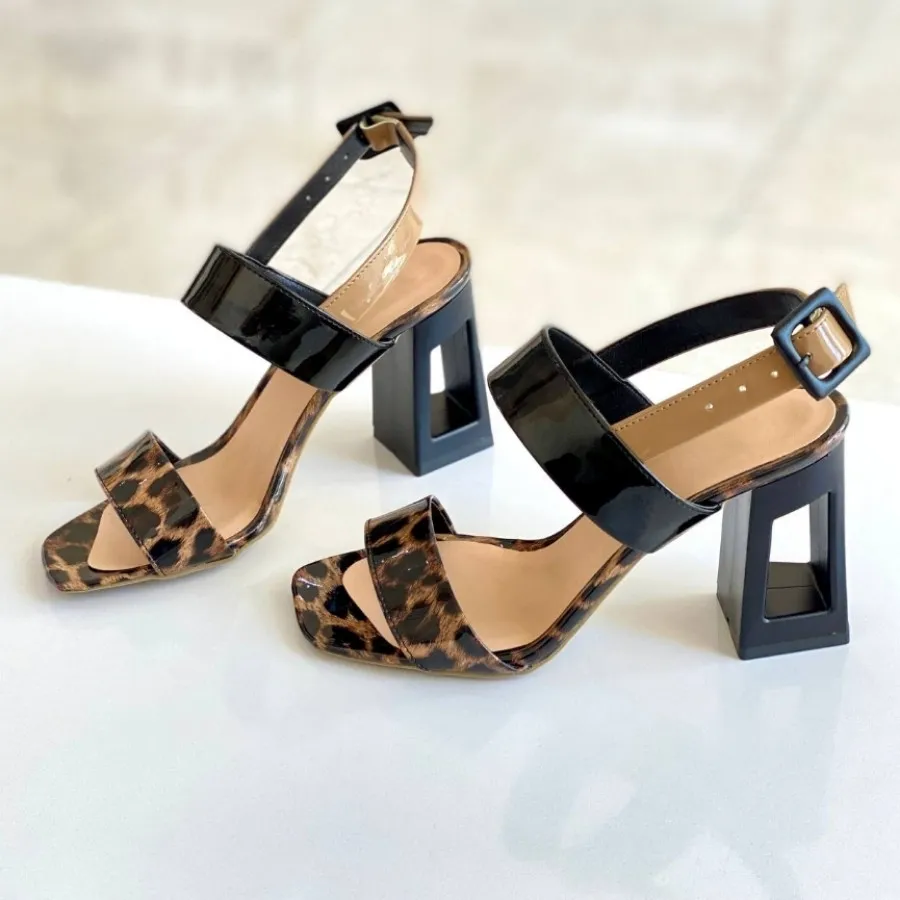 کفش زنانه پلنگی پاشنه7