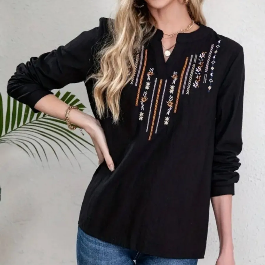 شومیز گلدوزی جنس نخ