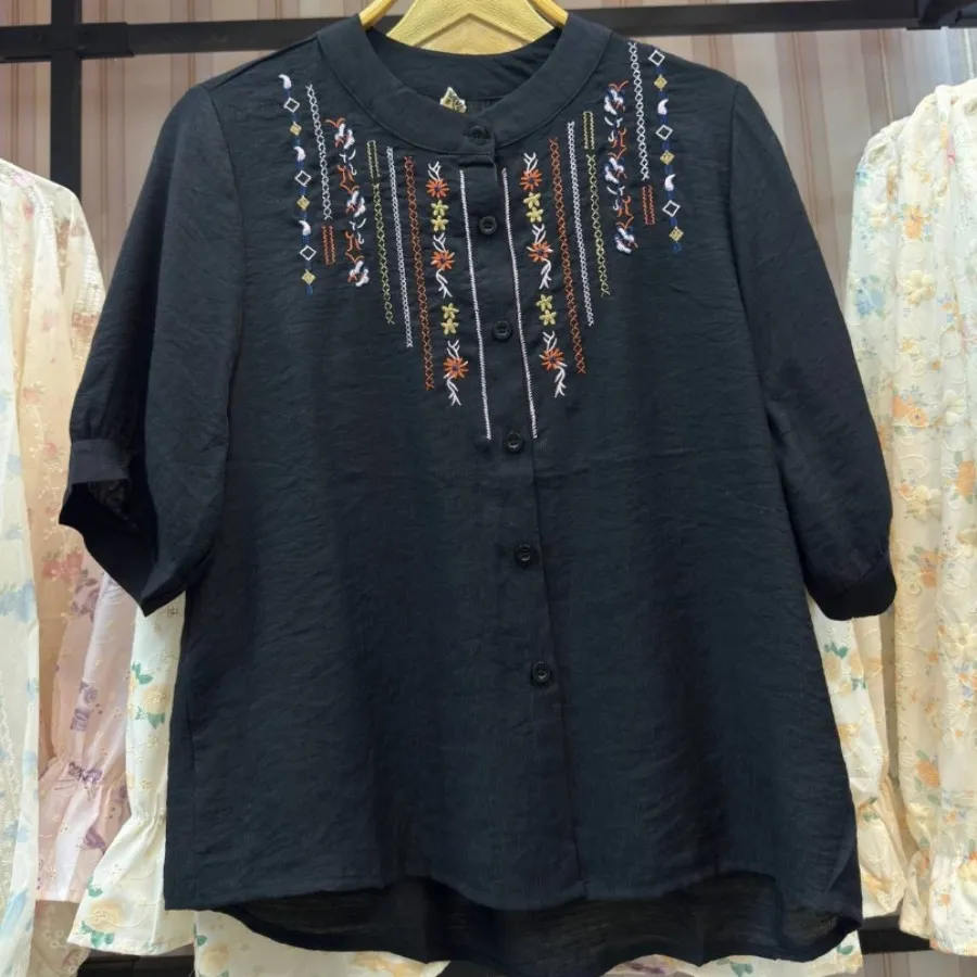 شومیز گلدوزی جنس نخ