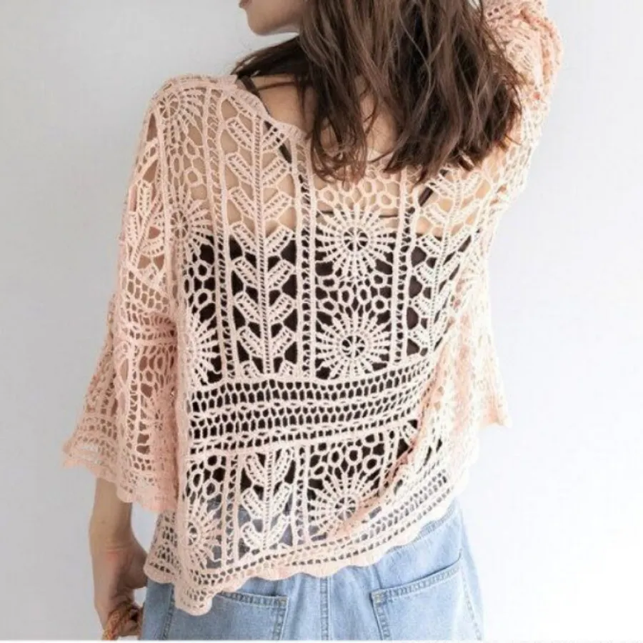 شومیز قلاب بافی شیک