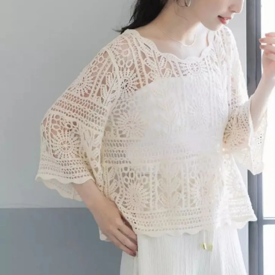 شومیز قلاب بافی شیک