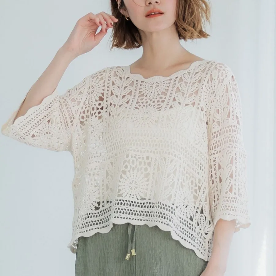 شومیز قلاب بافی شیک