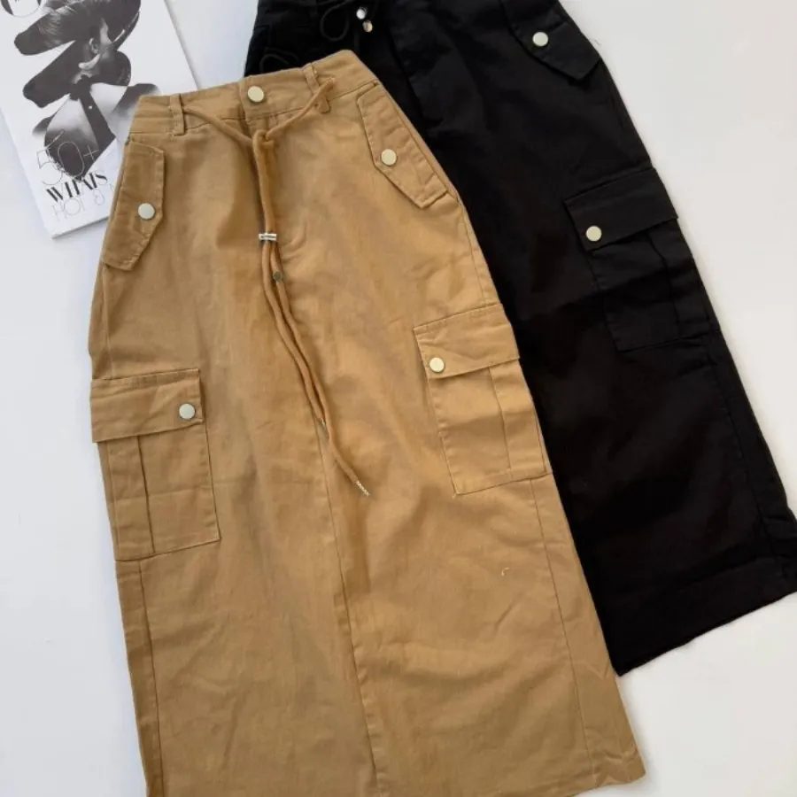 دامن جنس کتان بلند کشی