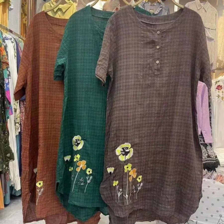 تونیک گلدوزی جنس نخی