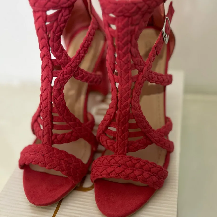 کفش پاشنه بلند سرخابی