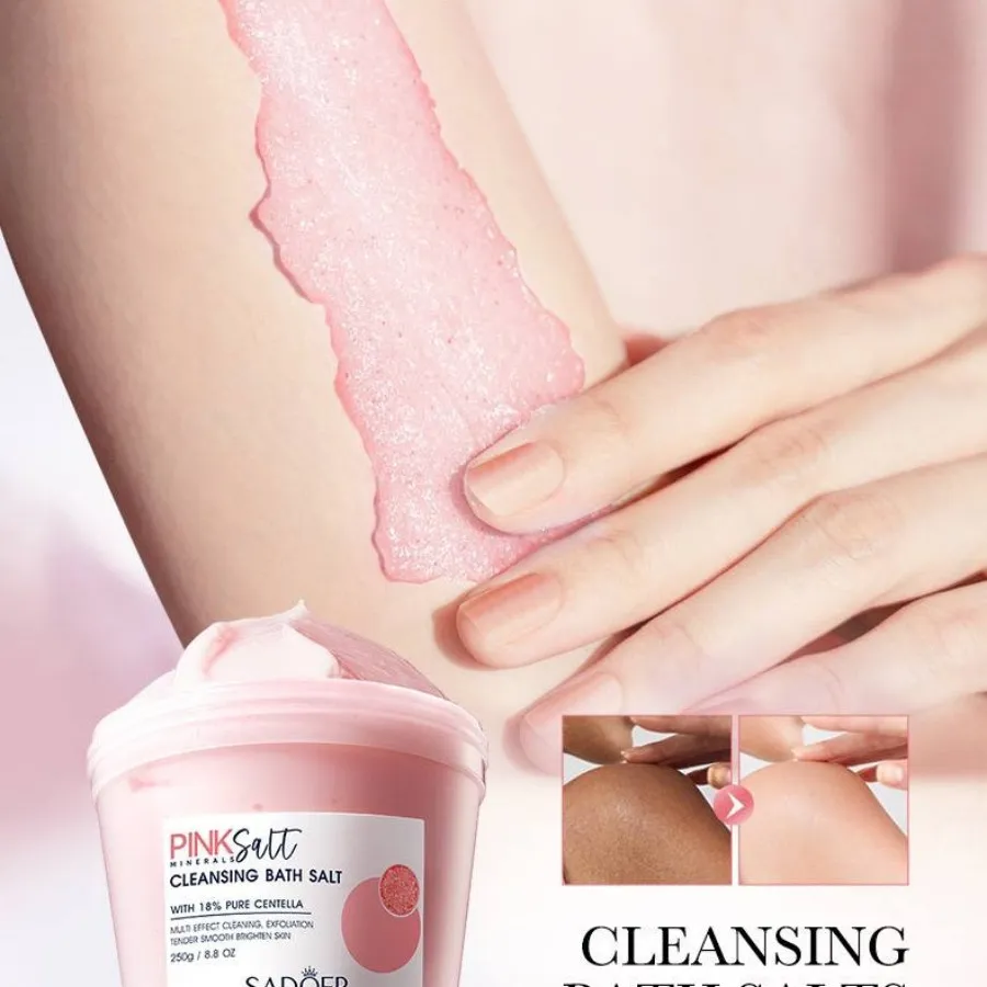 نمک حمام خامه ای صورتی