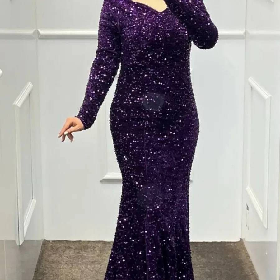 لباس مجلسی پولک مخملی