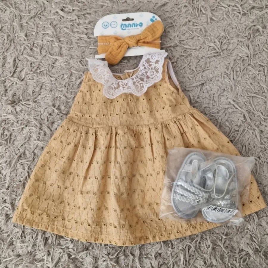 ست پیراهن نوزادی و پاپوش