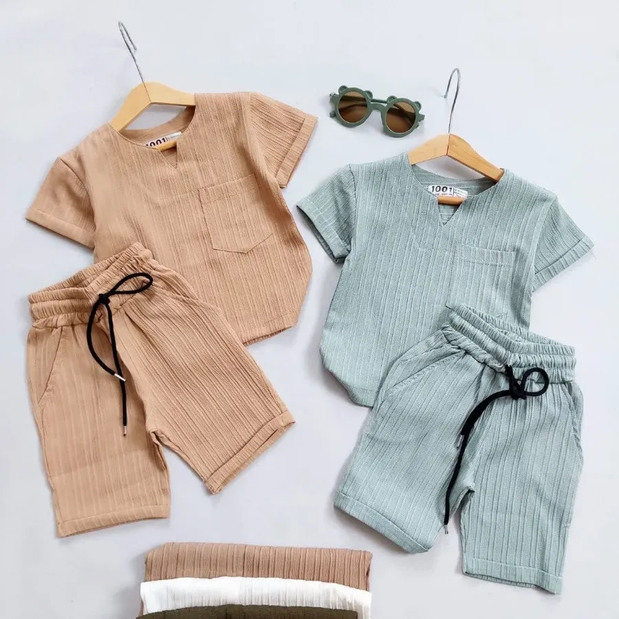 تیشرت شلوارک یقه کوبایی ک